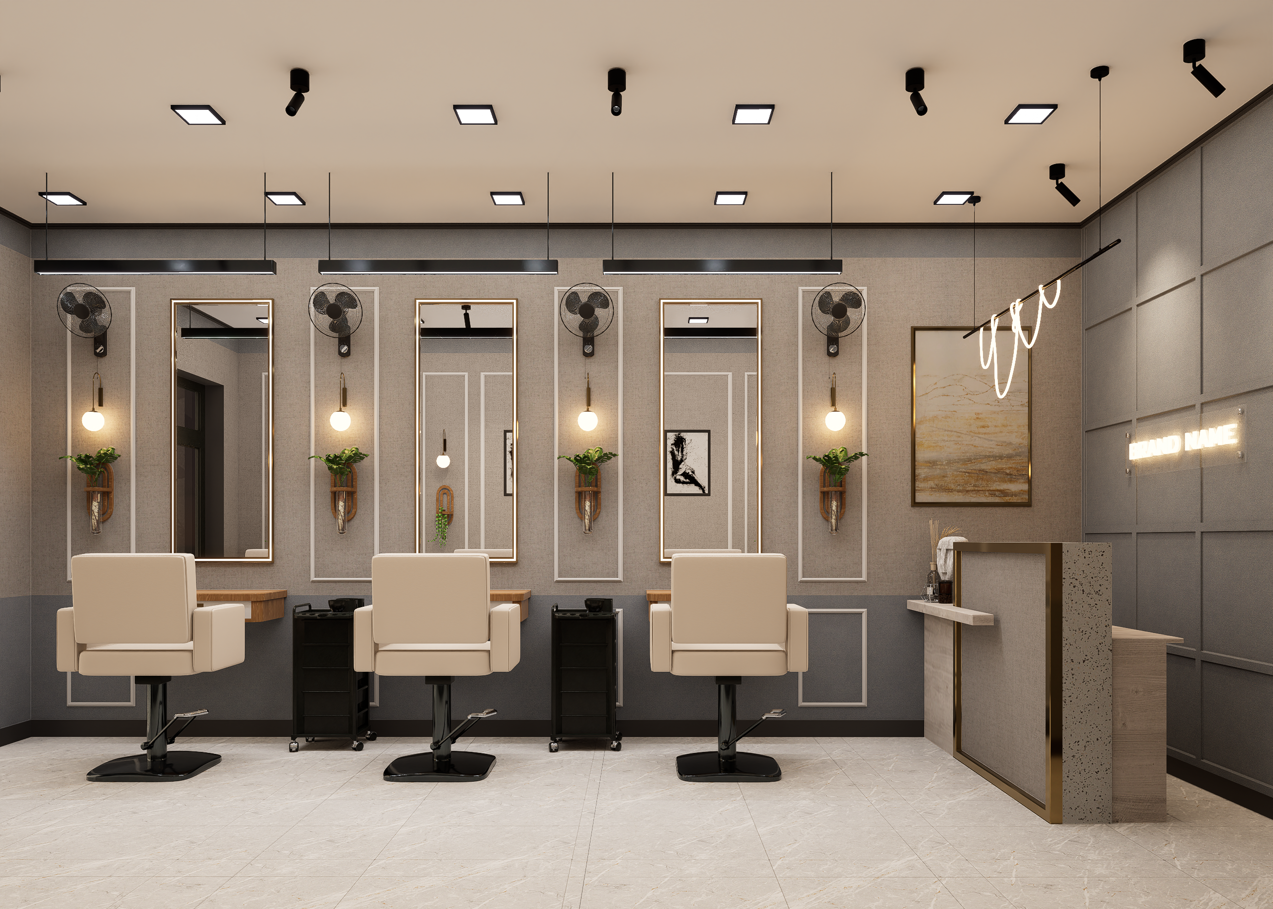 THE NOIR BEAUTY ATELIER - Interior Render