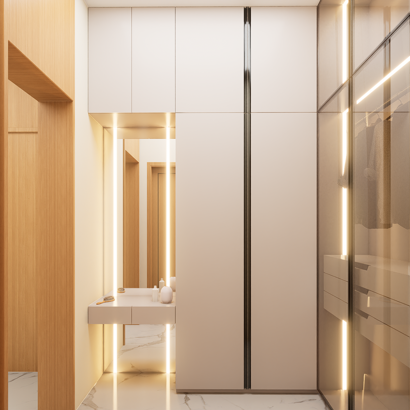Dressing mirror details
