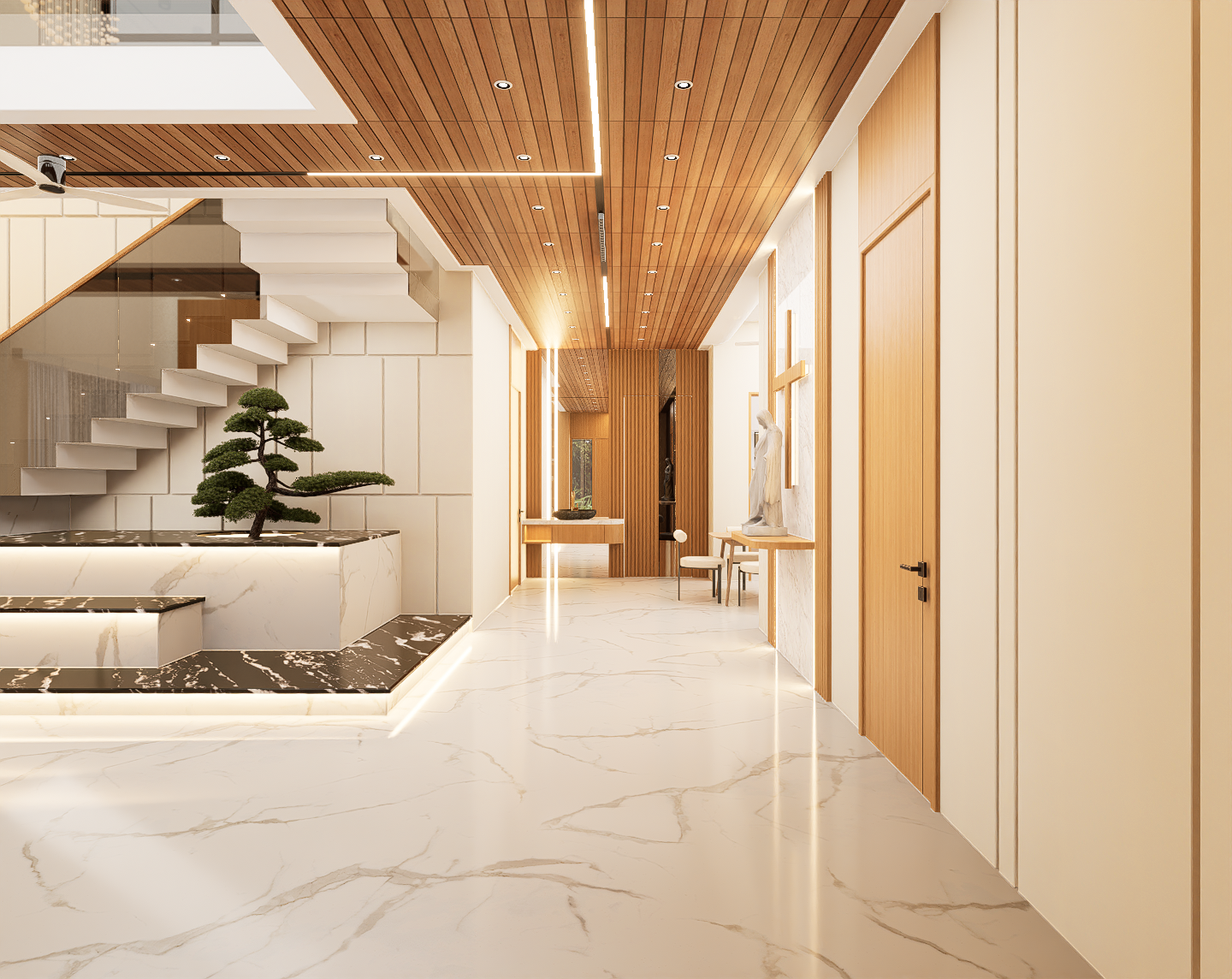 Hallway corridor render